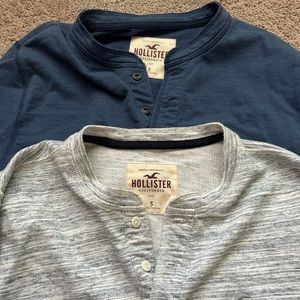 2 Hollister Henley long sleeves